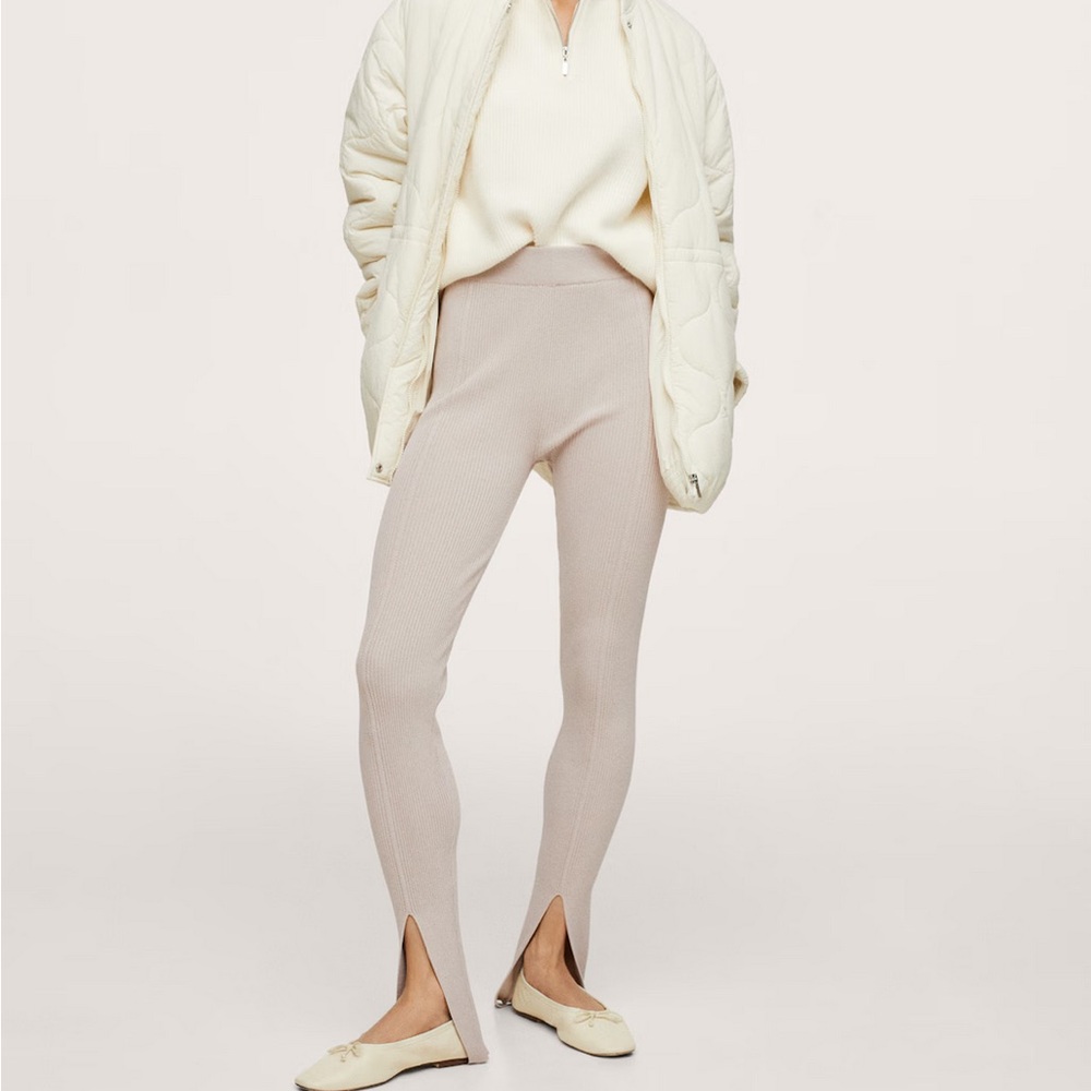 MANGO Slit Hem Leggings